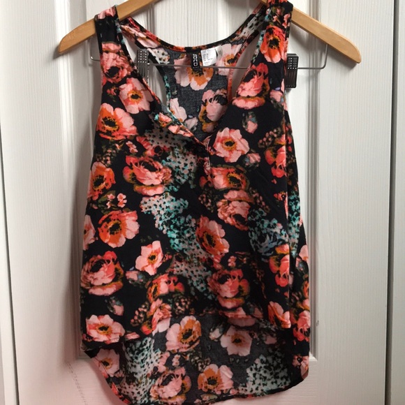 High-Low Floral Tank - Picture 1 of 4